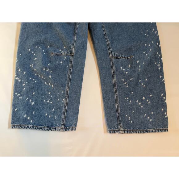 NWT Free People Moxie Low Slung Pull On Barrel Jeans 31 Streetwear Y2K NO STRING - Picture 11 of 16